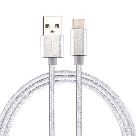 Knit Texture USB to USB-C / Type-C Data Sync Charging Cable, Cable Length: 3m, 3A Total Output, 2A Transfer Data(Silver) by buy2fix