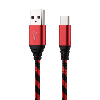 1m USB to USB-C / Type-C Nylon Weave Style Data Sync Charging Cable(Red) by buy2fix