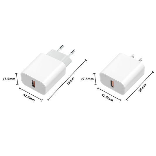 M117 2.4A Single USB Port Flash Charger Travel Charger, EU Plug - USB Charger by buy2fix | Online Shopping UK | buy2fix