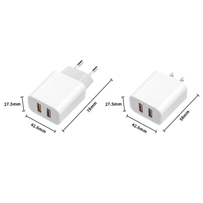 M117 2.4A Dual USB Port Flash Charger Travel Charger, US Plug - USB Charger by buy2fix | Online Shopping UK | buy2fix