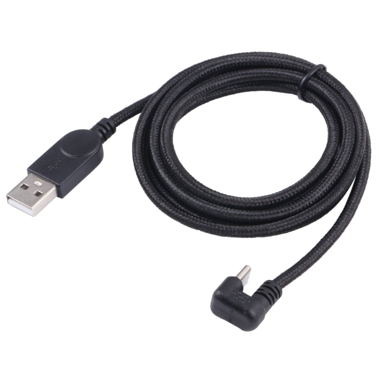 U-shaped USB-C / Type-C Male to USB Male Nylon Braid Charge Data Cable by buy2fix