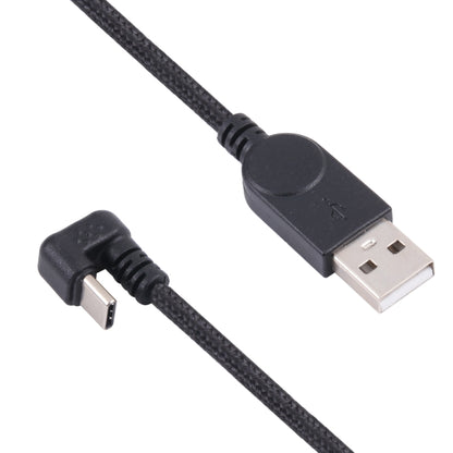 U-shaped USB-C / Type-C Male to USB Male Nylon Braid Charge Data Cable by buy2fix