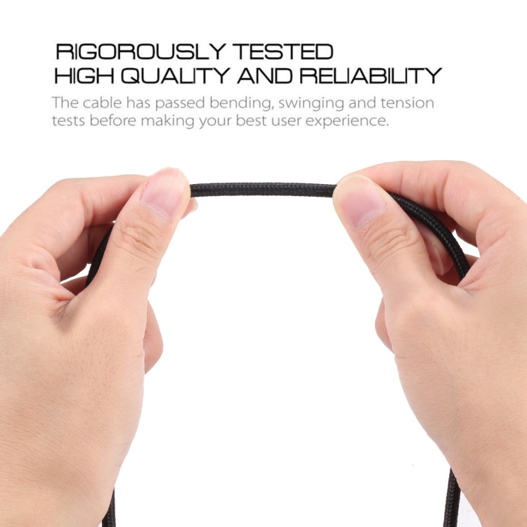 U-shaped USB-C / Type-C Male to USB Male Nylon Braid Charge Data Cable by buy2fix