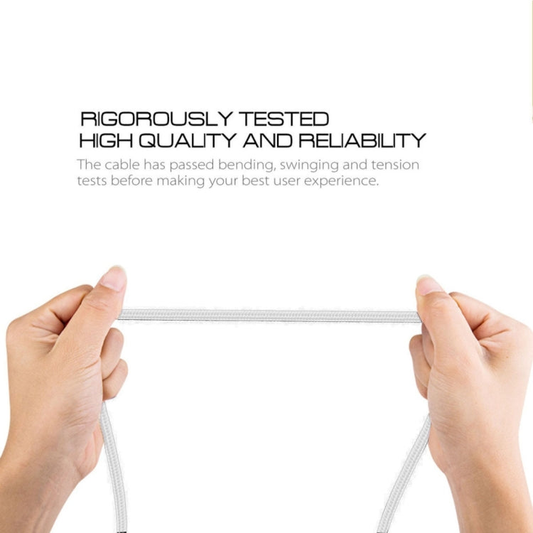 1m 2A Output USB to USB-C / Type-C Nylon Weave Style Data Sync Charging Cable(White) by buy2fix