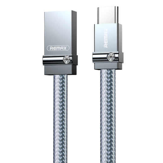 REMAX RC-091a 2.4A USB to USB-C / Type-C Golden Diamond Data Sync Charging Cable, Cable Length: 1m(Silver)