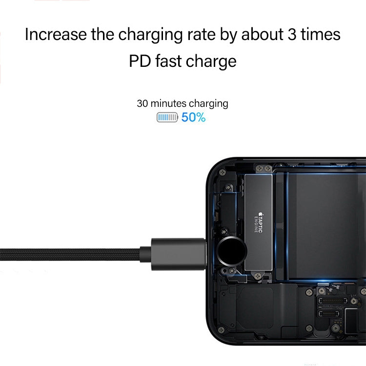 60W PD USB-C / Type-C Male to USB-C / Type-C Male Braided Data Cable, Cable Length: 1m by buy2fix