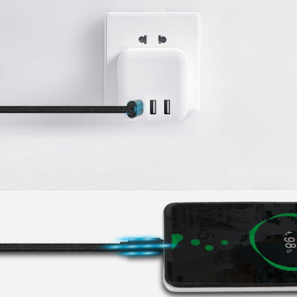 60W PD USB-C / Type-C Male to USB-C / Type-C Male Braided Data Cable, Cable Length: 1m by buy2fix