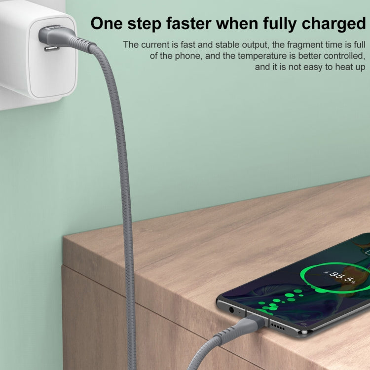 IVON CA92 2.4A Max USB to USB-C / Type-C Rubber Fast Charging Data Cable, Length: 1.5m (Black) - USB-C & Type-C Cable by IVON | Online Shopping UK | buy2fix