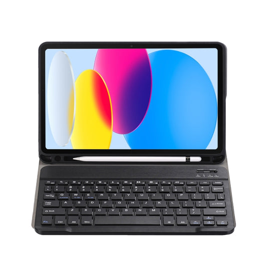 For iPad 11 2025 / 10th Gen 10.9 2022 A10B Lambskin Texture Ultra-thin Bluetooth Keyboard Leather Tablet Case with Pen Slot(Dark Blue) - Universal by buy2fix | Online Shopping UK | buy2fix