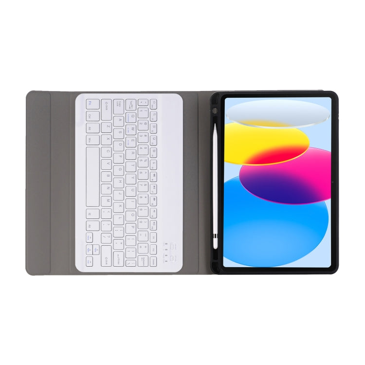 For iPad 11 2025 / 10th Gen 10.9 2022 A10B Lambskin Texture Ultra-thin Bluetooth Keyboard Leather Tablet Case with Pen Slot(Gold) - Universal by buy2fix | Online Shopping UK | buy2fix