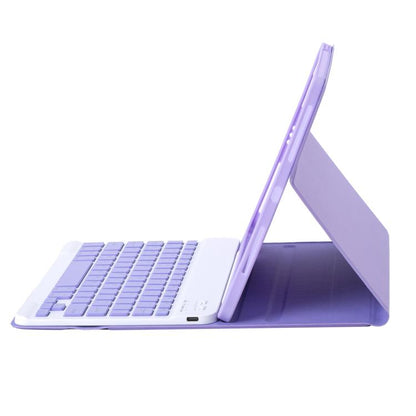 For iPad 11 2025 / 10th Gen 10.9 2022 A10B Lambskin Texture Ultra-thin Bluetooth Keyboard Leather Tablet Case with Pen Slot (Lavender Purple) - Universal by buy2fix | Online Shopping UK | buy2fix