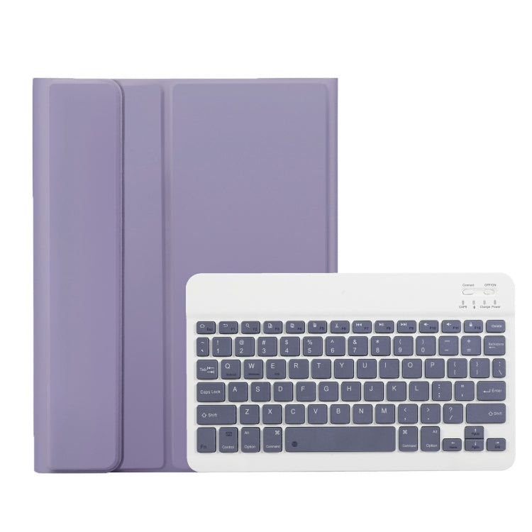 For iPad 11 2025 / 10th Gen 10.9 2022 A10B Lambskin Texture Ultra-thin Bluetooth Keyboard Leather Tablet Case with Pen Slot(Purple) - Universal by buy2fix | Online Shopping UK | buy2fix