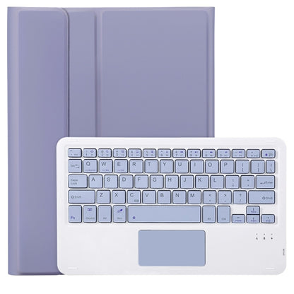 For iPad 11 2025 / 10th Gen 10.9 2022 A10B-A Lambskin Texture Bluetooth Touch Keyboard Leather Tablet Case with Pen Slot (Purple) - Universal by buy2fix | Online Shopping UK | buy2fix