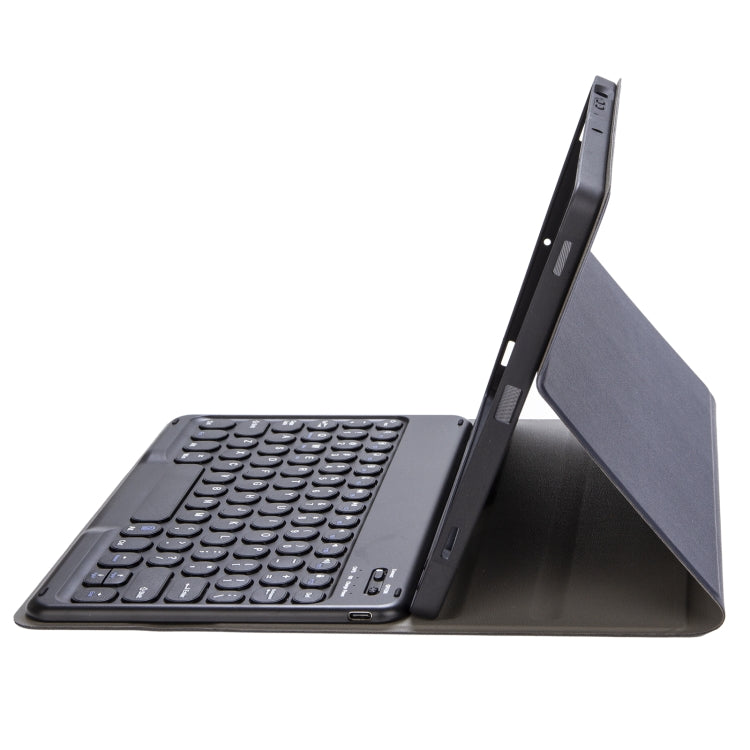 For iPad 11 2025 / 10th Gen 10.9 2022 YA10B Lambskin Texture Bluetooth Keyboard Leather Tablet Case with Pen Slot(Dark Blue) - Universal by buy2fix | Online Shopping UK | buy2fix