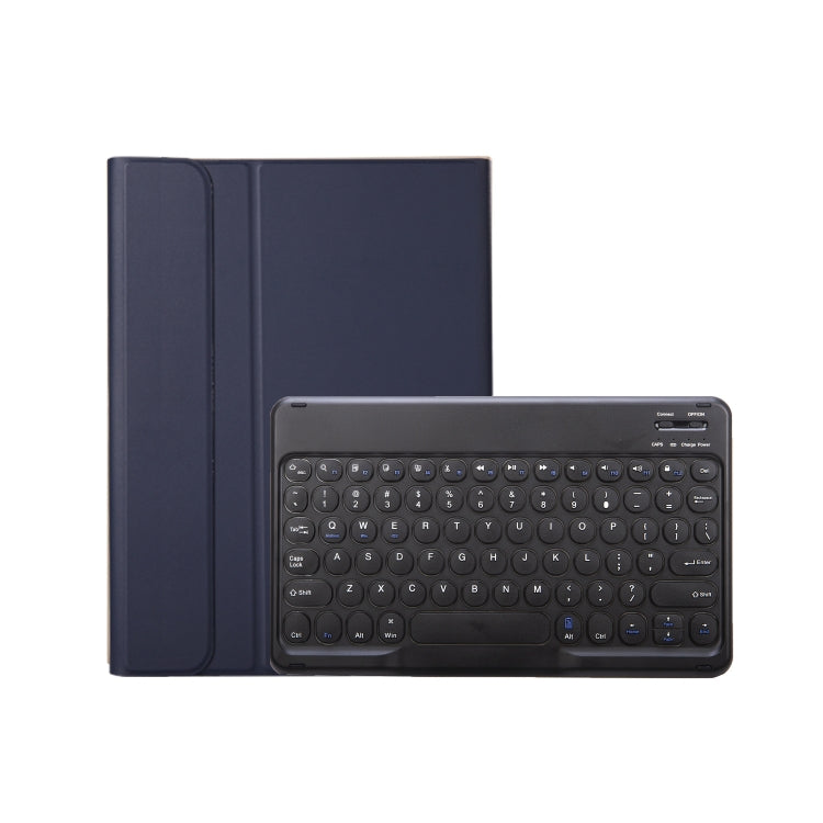 For iPad 11 2025 / 10th Gen 10.9 2022 YA10B Lambskin Texture Bluetooth Keyboard Leather Tablet Case with Pen Slot(Dark Blue) - Universal by buy2fix | Online Shopping UK | buy2fix