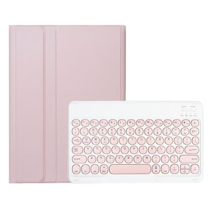 For iPad 11 2025 / 10th Gen 10.9 2022 YA10B Lambskin Texture Bluetooth Keyboard Leather Tablet Case with Pen Slot (Pink) - Universal by buy2fix | Online Shopping UK | buy2fix