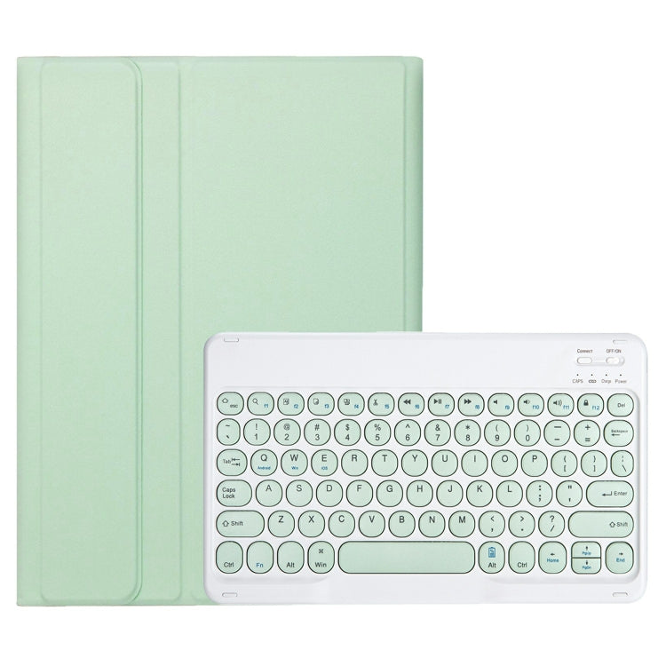 For iPad 11 2025 / 10th Gen 10.9 2022 YA10B Lambskin Texture Bluetooth Keyboard Leather Tablet Case with Pen Slot (Green) - Universal by buy2fix | Online Shopping UK | buy2fix