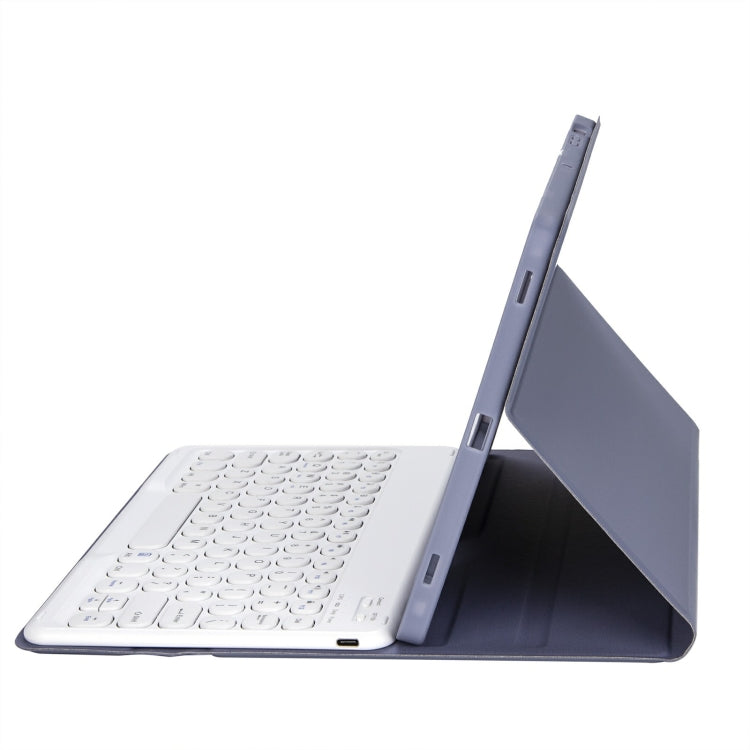 For iPad 11 2025 / 10th Gen 10.9 2022 YA10B Lambskin Texture Bluetooth Keyboard Leather Tablet Case with Pen Slot (Purple) - Universal by buy2fix | Online Shopping UK | buy2fix