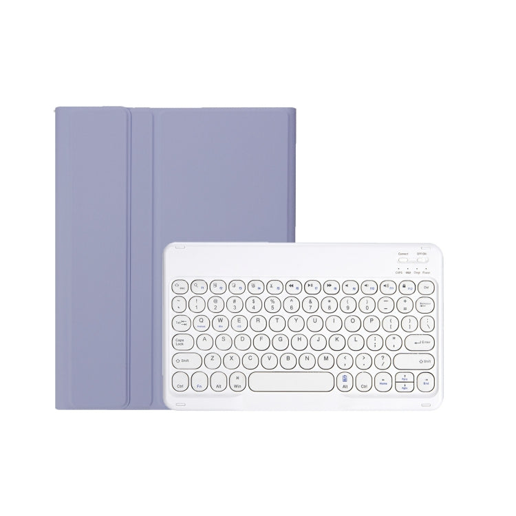 For iPad 11 2025 / 10th Gen 10.9 2022 YA10B Lambskin Texture Bluetooth Keyboard Leather Tablet Case with Pen Slot (Purple) - Universal by buy2fix | Online Shopping UK | buy2fix