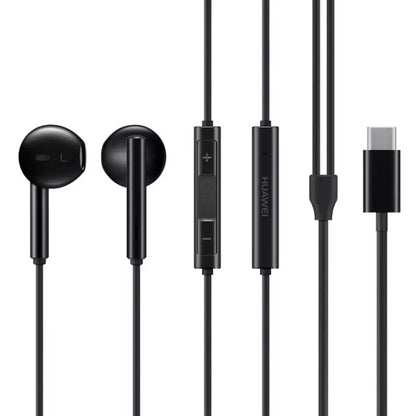 Original Huawei CM33 Type-C Headset Wire Control In-Ear Earphone with Mic for Huawei P20 Series, Mate 10 Series(Black) by Huawei