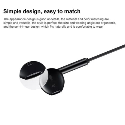 Original Huawei CM33 Type-C Headset Wire Control In-Ear Earphone with Mic for Huawei P20 Series, Mate 10 Series(Black) by Huawei