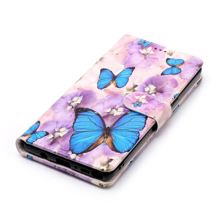 For Galaxy Note 8 Embossed Purple Butterfly Pattern Horizontal Flip Leather Case with Holder & Card Slots & Wallet & Photo Frame by buy2fix