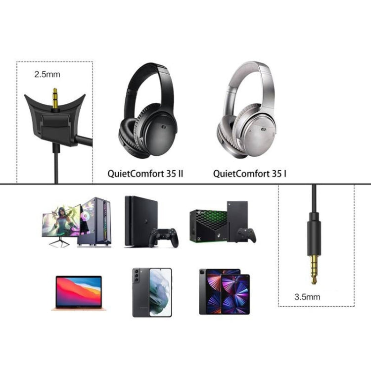 ZS0217 Gaming Noise Cancelling Headphone Cable for BOSE QC35I / QC35II by buy2fix