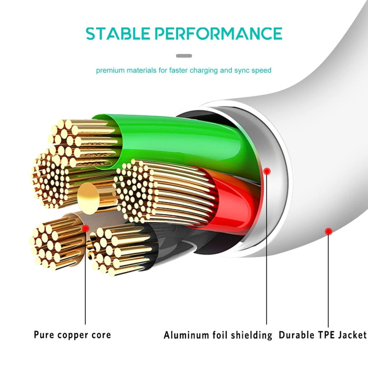 1m USB-C / Type-C to USB 2.0 Data / Charger Cable(Black) - USB-C & Type-C Cable by buy2fix | Online Shopping UK | buy2fix