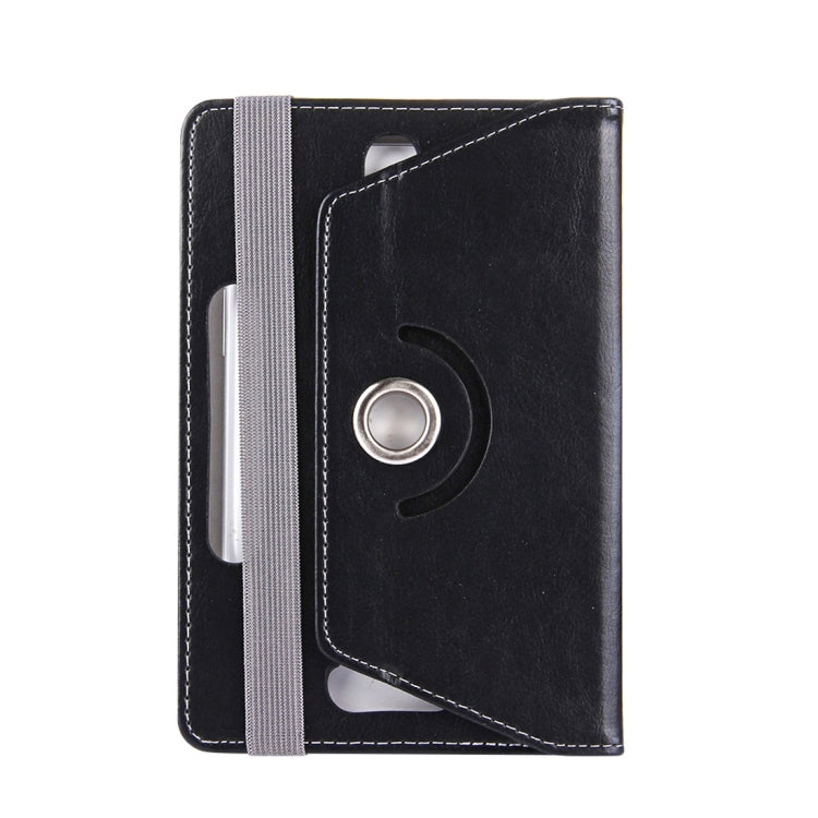 7 inch Tablets Leather Case Crazy Horse Texture 360 Degrees Rotation Protective Case Shell with Holder for Galaxy Tab A 7.0 (2016) / T280 & Tab 4 7.0 / T230 & Tab Q T2558, Colorfly G708, Asus ZenPad 7.0 Z370CG, Huawei MediaPad T1 7.0 / T1-701u(Black) by buy2fix