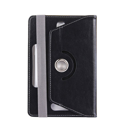 7 inch Tablets Leather Case Crazy Horse Texture 360 Degrees Rotation Protective Case Shell with Holder for Galaxy Tab A 7.0 (2016) / T280 & Tab 4 7.0 / T230 & Tab Q T2558, Colorfly G708, Asus ZenPad 7.0 Z370CG, Huawei MediaPad T1 7.0 / T1-701u(Black) by buy2fix