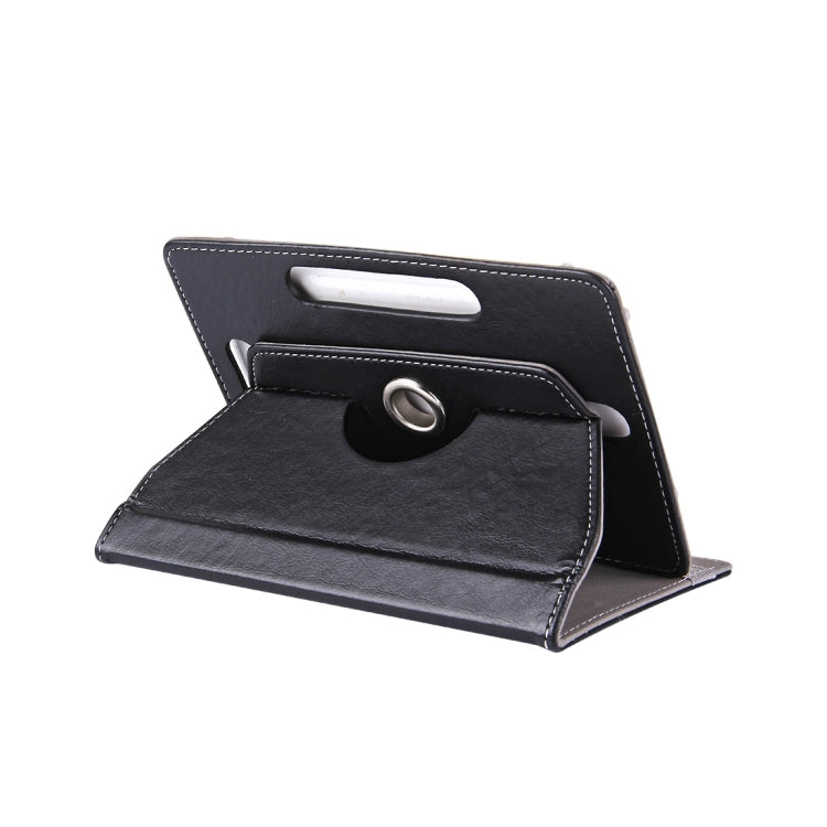 7 inch Tablets Leather Case Crazy Horse Texture 360 Degrees Rotation Protective Case Shell with Holder for Galaxy Tab A 7.0 (2016) / T280 & Tab 4 7.0 / T230 & Tab Q T2558, Colorfly G708, Asus ZenPad 7.0 Z370CG, Huawei MediaPad T1 7.0 / T1-701u(Black) by buy2fix