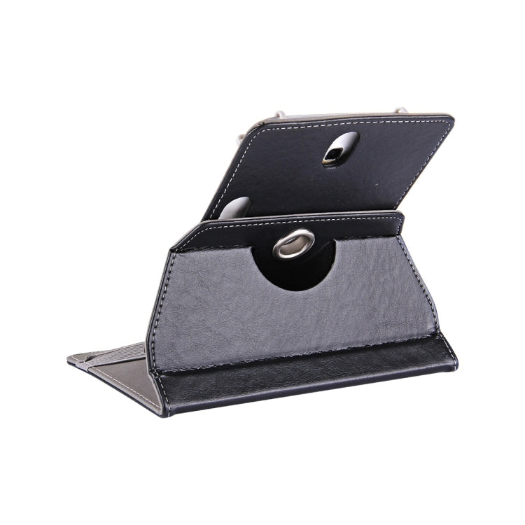 7 inch Tablets Leather Case Crazy Horse Texture 360 Degrees Rotation Protective Case Shell with Holder for Galaxy Tab A 7.0 (2016) / T280 & Tab 4 7.0 / T230 & Tab Q T2558, Colorfly G708, Asus ZenPad 7.0 Z370CG, Huawei MediaPad T1 7.0 / T1-701u(Black) by buy2fix
