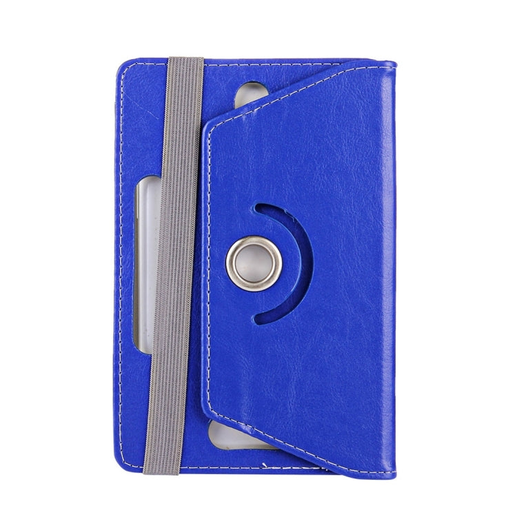 7 inch Tablets Leather Case Crazy Horse Texture 360 Degrees Rotation Protective Case Shell with Holder for Galaxy Tab A 7.0 (2016) / T280 & Tab 4 7.0 / T230 & Tab Q T2558, Colorfly G708, Asus ZenPad 7.0 Z370CG, Huawei MediaPad T1 7.0 / T1-701u(Blue) by buy2fix