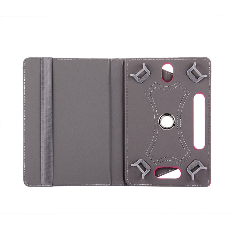 7 inch Tablets Leather Case Crazy Horse Texture 360 Degrees Rotation Protective Case Shell with Holder for Galaxy Tab A 7.0 (2016) / T280 & Tab 4 7.0 / T230 & Tab Q T2558, Colorfly G708, Asus ZenPad 7.0 Z370CG, Huawei MediaPad T1 7.0 / T1-701u(Magenta) by buy2fix