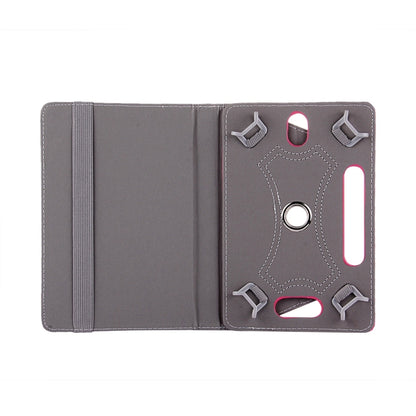 7 inch Tablets Leather Case Crazy Horse Texture 360 Degrees Rotation Protective Case Shell with Holder for Galaxy Tab A 7.0 (2016) / T280 & Tab 4 7.0 / T230 & Tab Q T2558, Colorfly G708, Asus ZenPad 7.0 Z370CG, Huawei MediaPad T1 7.0 / T1-701u(Magenta) by buy2fix