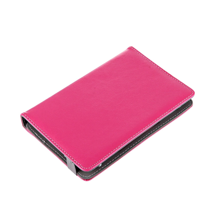 7 inch Tablets Leather Case Crazy Horse Texture 360 Degrees Rotation Protective Case Shell with Holder for Galaxy Tab A 7.0 (2016) / T280 & Tab 4 7.0 / T230 & Tab Q T2558, Colorfly G708, Asus ZenPad 7.0 Z370CG, Huawei MediaPad T1 7.0 / T1-701u(Magenta) by buy2fix