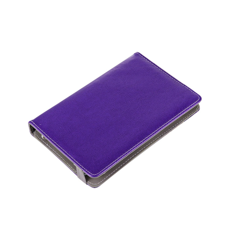 7 inch Tablets Leather Case Crazy Horse Texture 360 Degrees Rotation Protective Case Shell with Holder for Galaxy Tab A 7.0 (2016) / T280 & Tab 4 7.0 / T230 & Tab Q T2558, Colorfly G708, Asus ZenPad 7.0 Z370CG, Huawei MediaPad T1 7.0 / T1-701u(Purple) by buy2fix