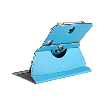 7 inch Tablets Leather Case Crazy Horse Texture 360 Degrees Rotation Protective Case Shell with Holder for Galaxy Tab A 7.0 (2016) / T280 & Tab 4 7.0 / T230 & Tab Q T2558, Colorfly G708, Asus ZenPad 7.0 Z370CG, Huawei MediaPad T1 7.0 / T1-701u(Baby Blue) by buy2fix