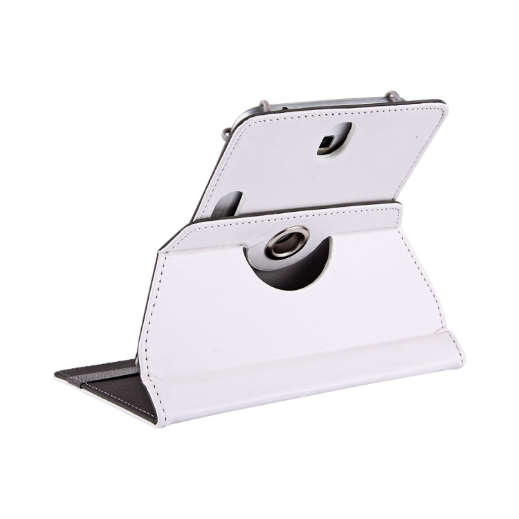 7 inch Tablets Leather Case Crazy Horse Texture 360 Degrees Rotation Protective Case Shell with Holder for Galaxy Tab A 7.0 (2016) / T280 & Tab 4 7.0 / T230 & Tab Q T2558, Colorfly G708, Asus ZenPad 7.0 Z370CG, Huawei MediaPad T1 7.0 / T1-701u(White) by buy2fix