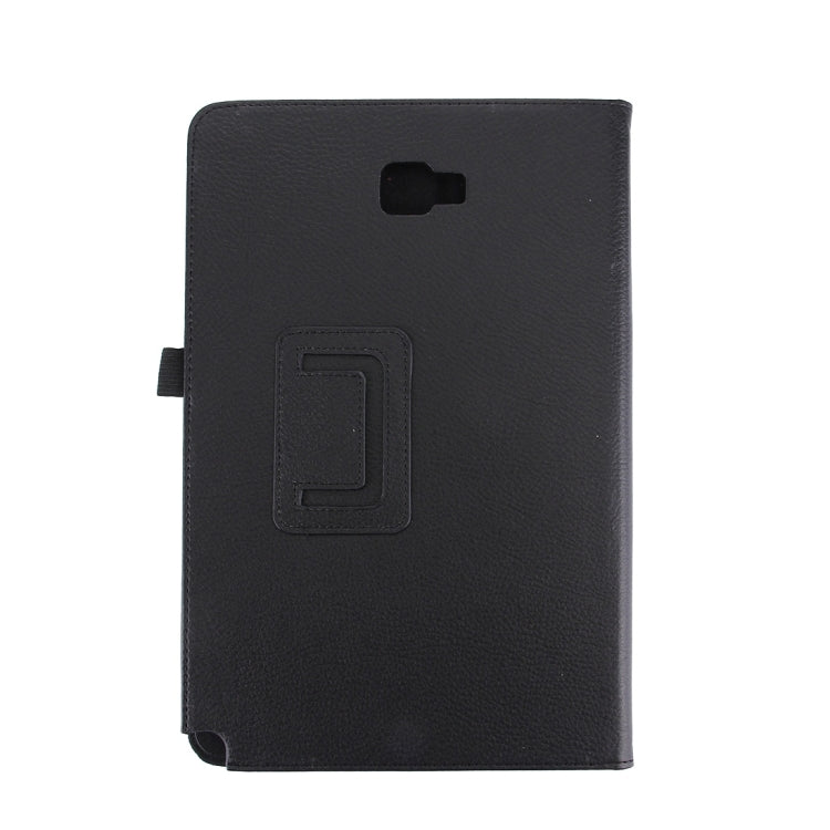 For Galaxy Tab A 10.1 (2016) / P585 Litchi Texture Horizontal Flip Leather Case with Holder(Black) by buy2fix
