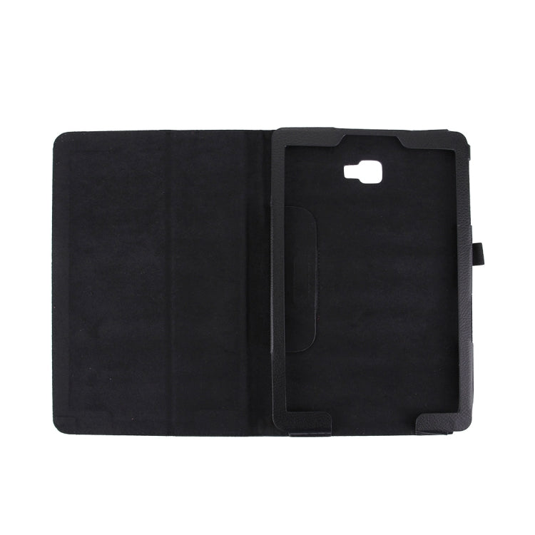 For Galaxy Tab A 10.1 (2016) / P585 Litchi Texture Horizontal Flip Leather Case with Holder(Black) by buy2fix
