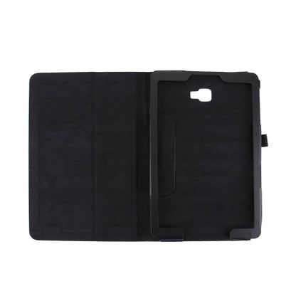 For Galaxy Tab A 10.1 (2016) / P585 Litchi Texture Horizontal Flip Leather Case with Holder(Black) by buy2fix