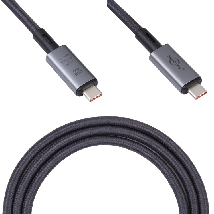 40Gbps 8K USB-C/Type-C to USB-C/Type-C Video Cable Compatible with USB 4, Length: 1m(Black) by buy2fix