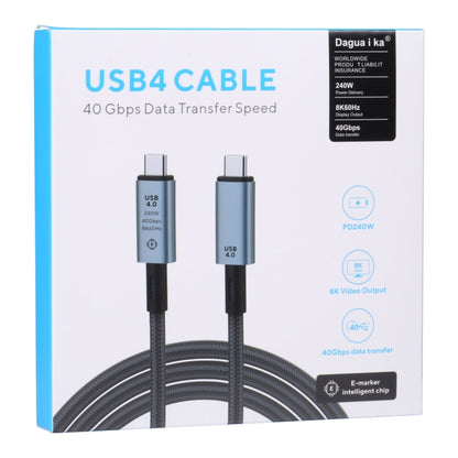 40Gbps 8K USB-C/Type-C to USB-C/Type-C Video Cable Compatible with USB 4, Length: 1m(Black) by buy2fix