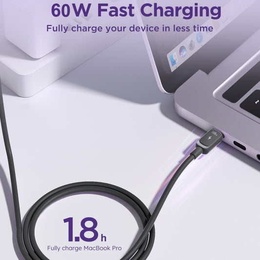 JOYROOM S-CC100A14 Multi-Color Series 60W USB-C / Type-C to USB-C / Type-C Fast Charging Data Cable, Length:1.2m (Black) - USB-C & Type-C Cable by JOYROOM | Online Shopping UK | buy2fix