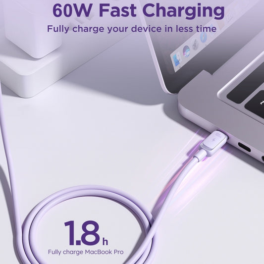 JOYROOM S-CC100A14 Multi-Color Series 60W USB-C / Type-C to USB-C / Type-C Fast Charging Data Cable, Length:1.2m (Purple) - USB-C & Type-C Cable by JOYROOM | Online Shopping UK | buy2fix