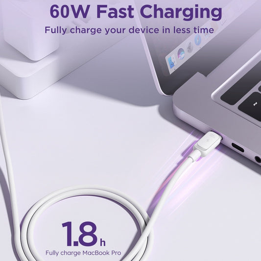 JOYROOM S-CC100A14 Multi-Color Series 60W USB-C / Type-C to USB-C / Type-C Fast Charging Data Cable, Length:1.2m (White) - USB-C & Type-C Cable by JOYROOM | Online Shopping UK | buy2fix