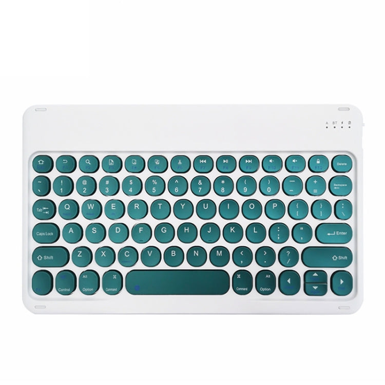 X3 10 inch Universal Tablet Round Keycap Wireless Bluetooth Keyboard (Dark Green) by buy2fix