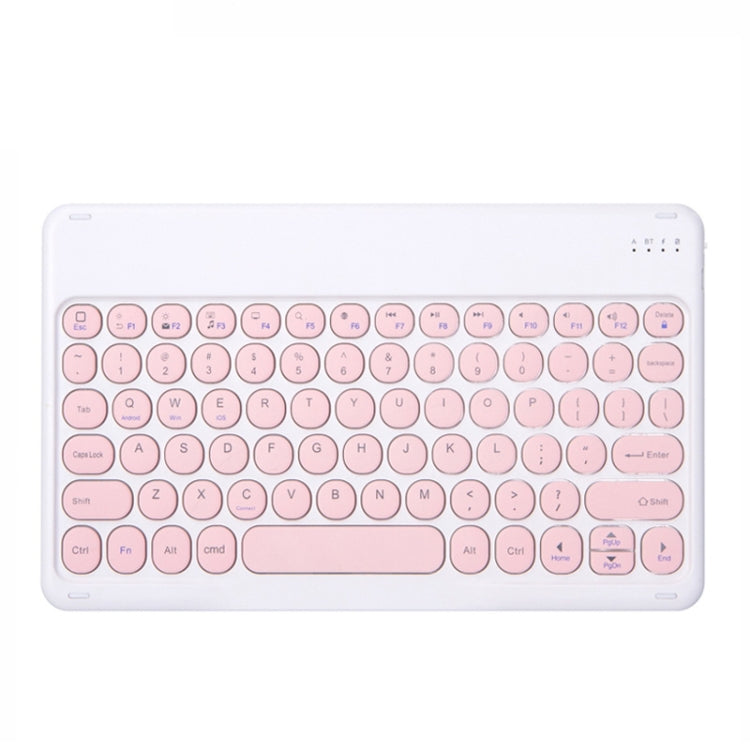 X3 10 inch Universal Tablet Round Keycap Wireless Bluetooth Keyboard (Pink) by buy2fix
