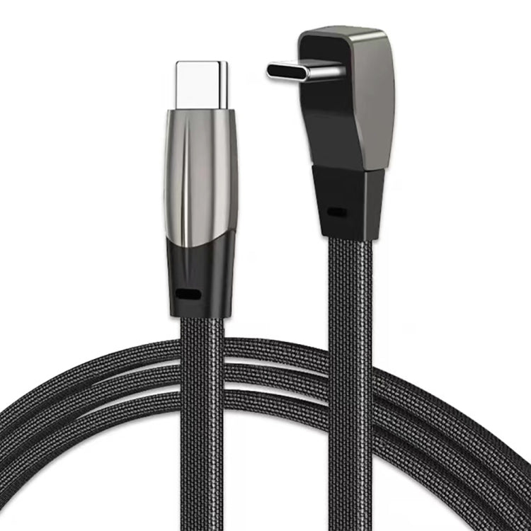 F244 60W USB-C/Type-C to USB-C/Type-C Elbow Fast Charging Data Cable, Length: 1.2m by buy2fix